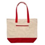 Cotton Canvas Zippered Boat Tote Bag China Factory red