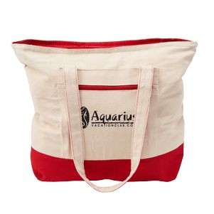 Cotton Canvas Zippered Boat Tote Bag China Factory