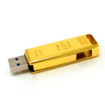 Gold Bar USB Flash Drive Dual Metal 3.0