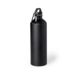 Aluminium Sports Bottle black 800ml With Carabiner