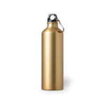 Aluminium Sports Bottle gold 800ml With Carabiner