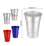 Promotional Aluminum Metal Drinking with logo Cups china supplier