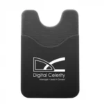 Promotional Silicone Card Holder with Custom Logo for Phone black