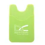 Promotional Silicone Card Holder with Custom Logo for Phone green