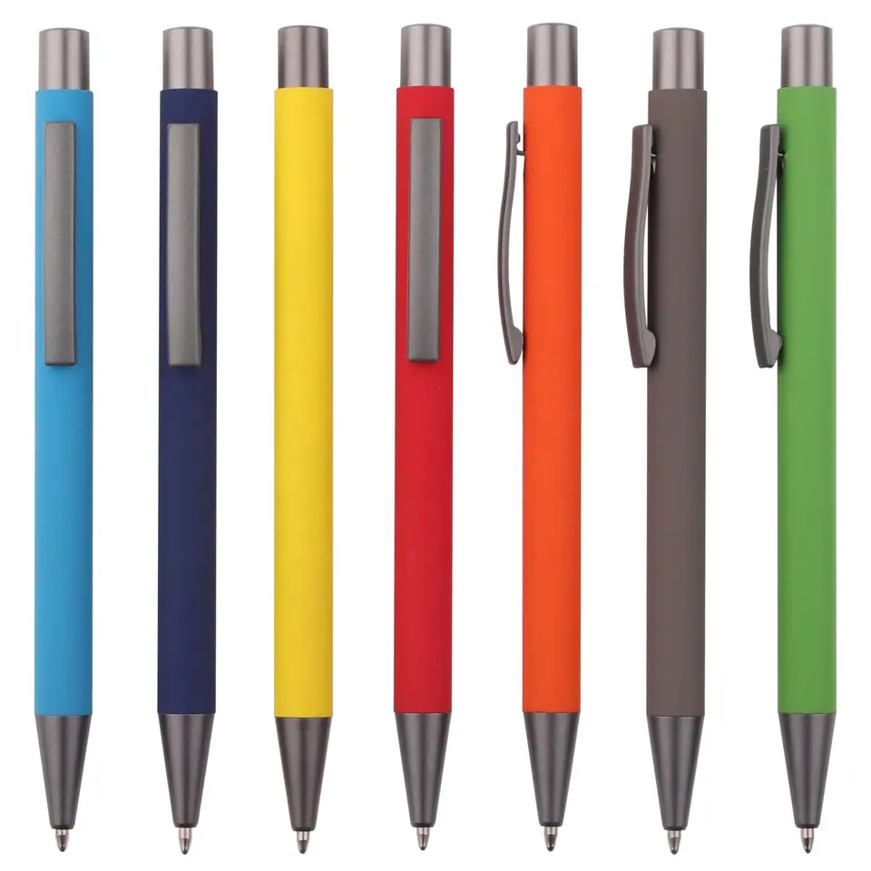 Metal Pen With Custom Logo Rubber Coated Matte