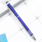 Promotional Aluminium Cheap Ballpoint Stylus Pen blue