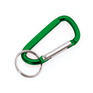 Carabiner Aluminium Keyring Green