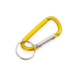 Carabiner Aluminium Keyring Yellow