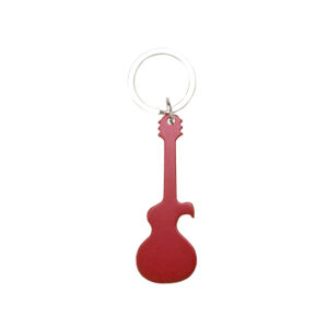 Guitar Keyring Bottle Opener red