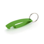 Promotional Metal Opener Keyring bottle green