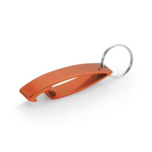 Promotional Metal Opener Keyring bottle orange