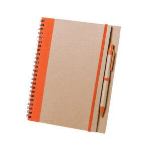 Recycled Cardboard Notebook With Orange