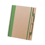 Recycled Cardboard Notebook With green