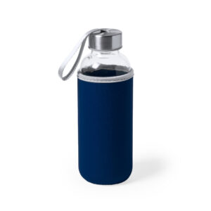 Glass and stainless steel bottle china supplier blue
