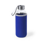 Glass and stainless steel bottle china supplier dark blue