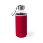 Glass and stainless steel bottle china supplier red