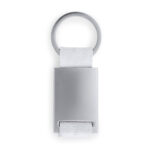 Metal keyring with coloured polyester strap china supplier