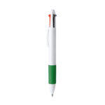 Retractable 4-ink ball pen china supplier green
