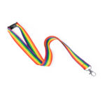 cheap Multicoloured Rainbow lanyard China supplier