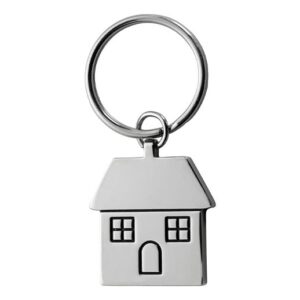metal house shape keyring China wholesale