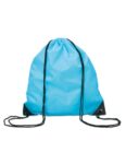 polyester drawstring backpack china supplier wholesale light blue