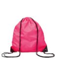 polyester drawstring backpack china supplier wholesales pink